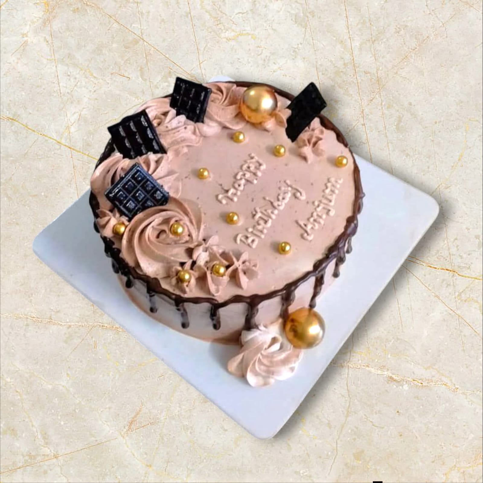 Chocolate Crystal Drip Cake (2 Pound)